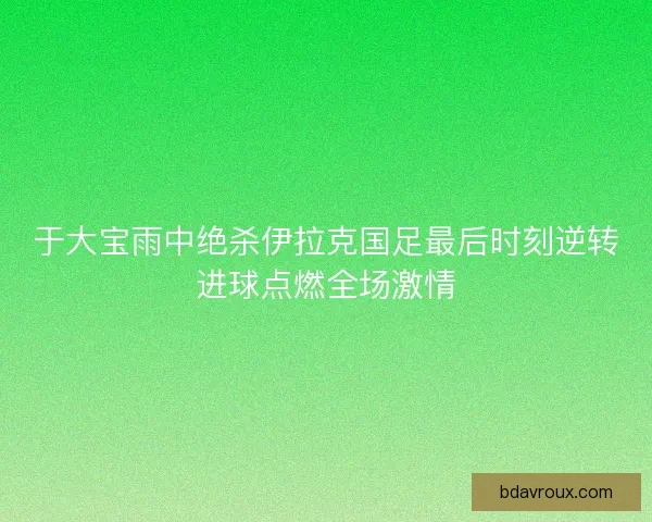 于大宝雨中绝杀伊拉克国足最后时刻逆转进球点燃全场激情